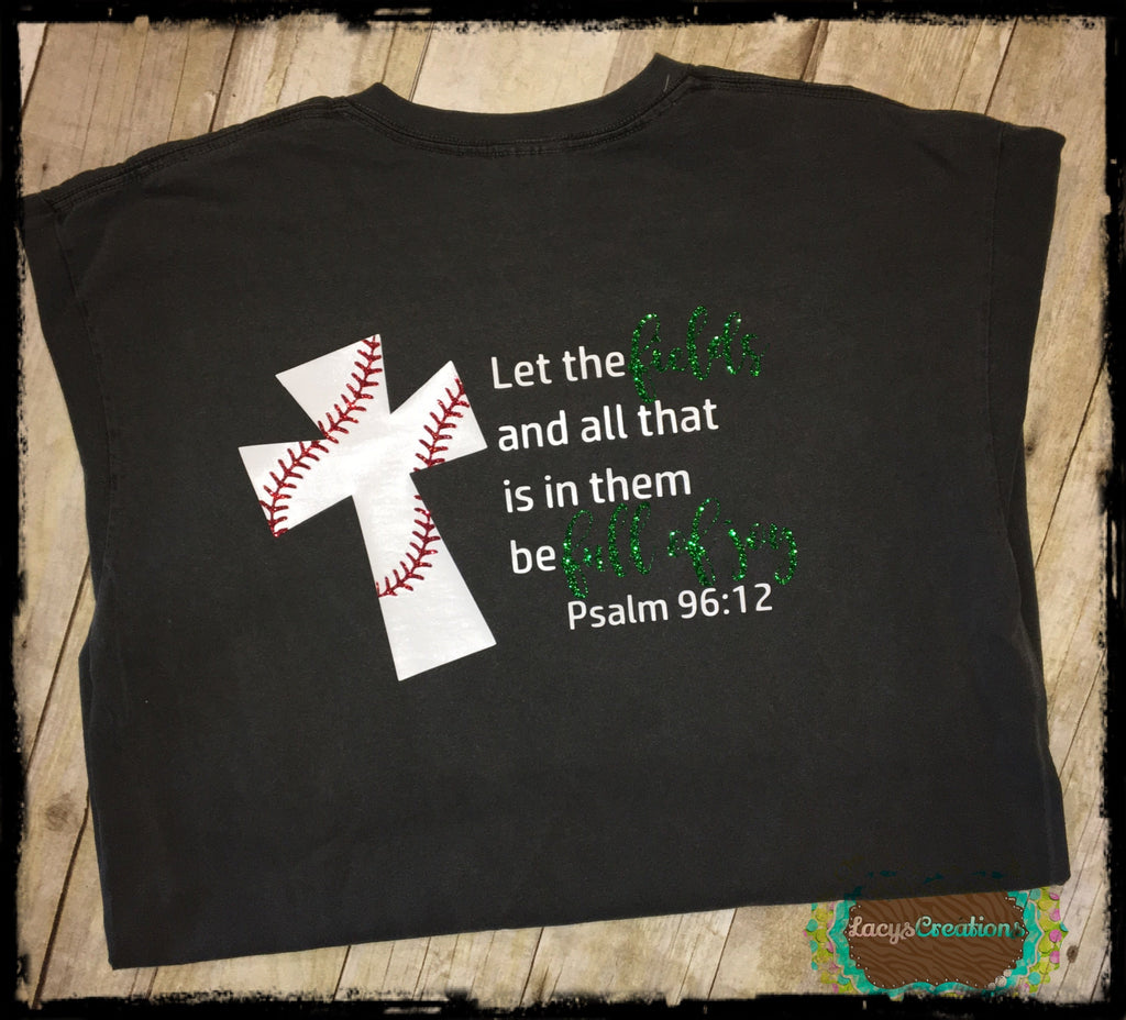 Baseball Lace Cross Psalms 96:12 (Adult)