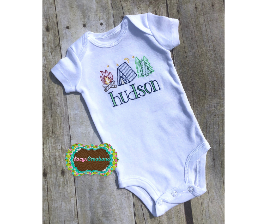 Camping Trio Sketch Embroidery (Infant)
