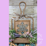 Faux Chicken Wire Cutting Board Seasonal Interchangeable Sign