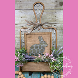 Faux Chicken Wire Cutting Board Seasonal Interchangeable Sign