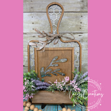 Faux Chicken Wire Cutting Board Seasonal Interchangeable Sign