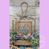 Faux Chicken Wire Cutting Board Seasonal Interchangeable Sign