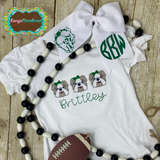 Bulldog Girl Trio Sketch Embroidery (Infant)