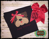 Bulldog Head Applique (Baby)