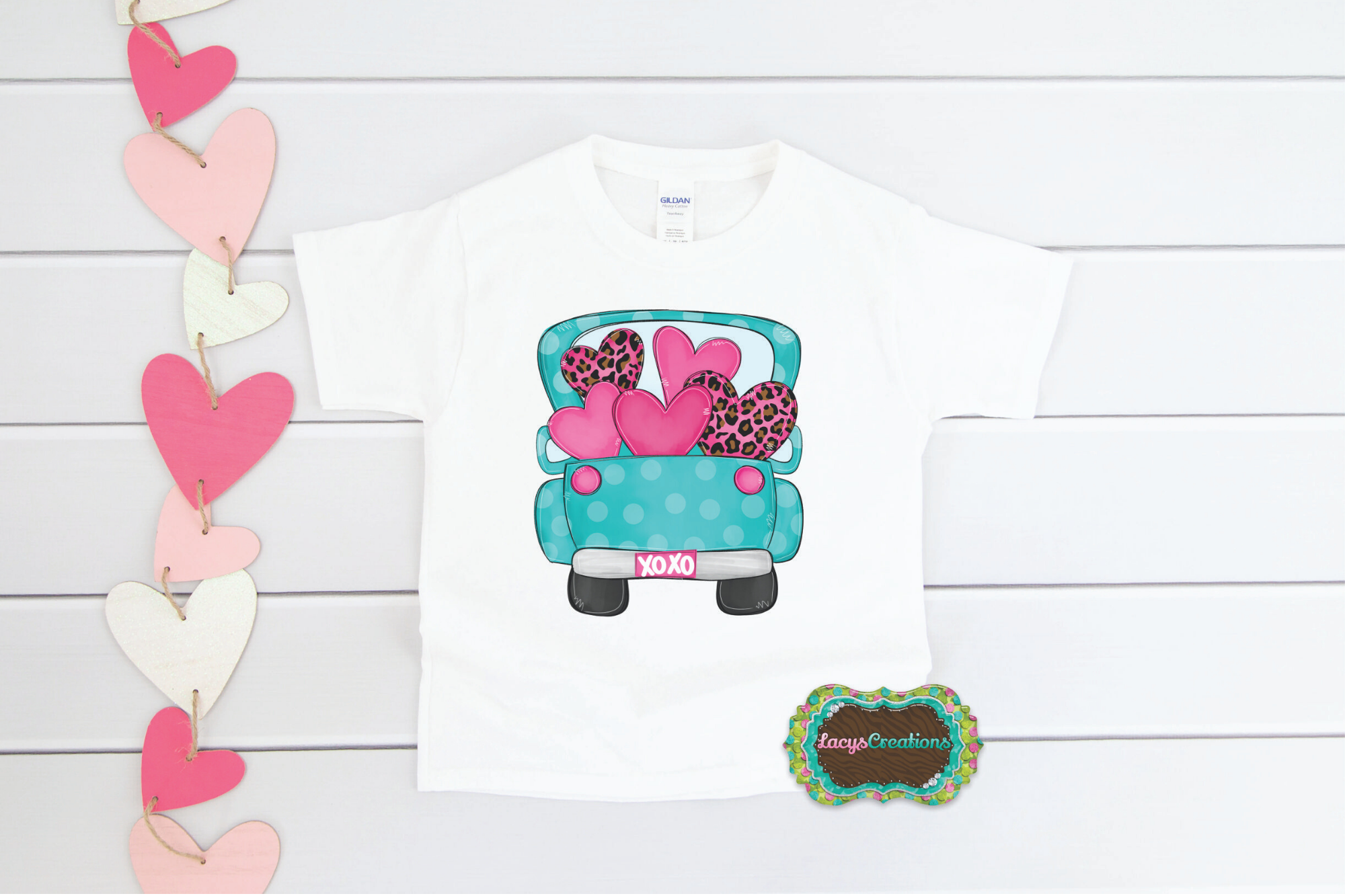 Old Timey Blue Heart Truck (Toddler & Youth)