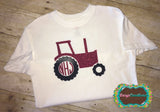 Green Tractor Monogram Vinyl Press (Baby)