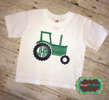 Green Tractor Monogram Vinyl Press (Youth)