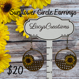 Sunflower Circle Earrings